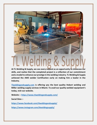 Welding Repairs Miami - Tlweldingandsupply.com