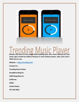 Free Online Music Player_trending.fm