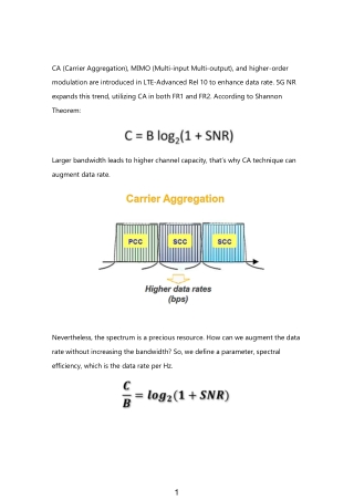 Carrier Aggregation Discussion