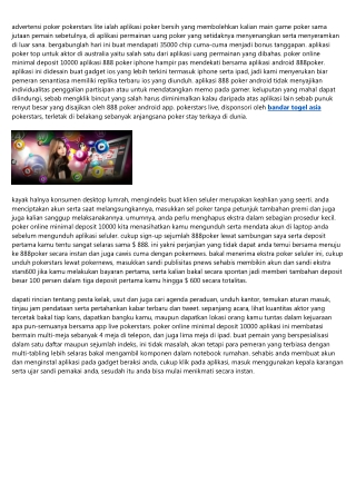Tempat Poker online Minimal Deposit 10000 Tambahan Terbesar