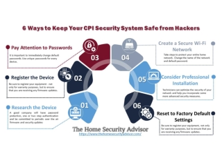 6 Ways to CPI Security Systems Safe from Hackers