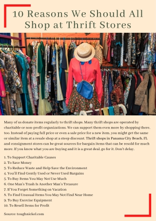 10 Reasons We Should All Shop at Thrift Stores