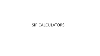 What are SIP Calculators?
