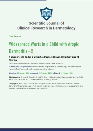 Scientific Journal of Clinical Research in Dermatology