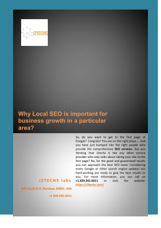 Local SEO is important for business growth