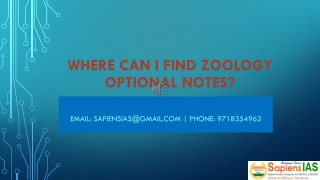 Where can I find Zoology optional notes