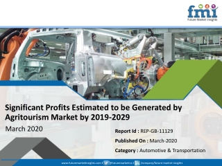 Agritourism Market to Undertake Strapping Growth During 2019-2029