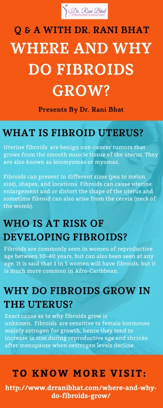 Where and why do fibroids grow | Uterine Fibroid Treatment In Bangalore | Dr. Rani Bhat