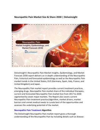 Neuropathic Pain Market Size & Share 2030 | Delveinsight