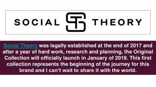 Best Social Theory Clothing - Social Theory