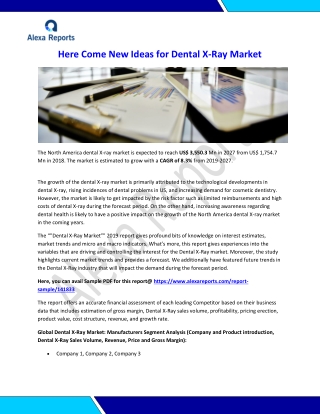 Here Come New Ideas for Dental X-Ray Market