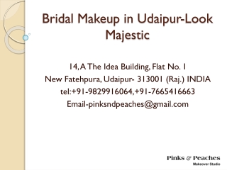 Bridal Makeup in Udaipur-Look Majestic