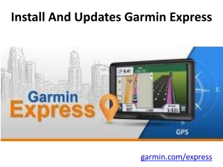 Install and updates Garmin express