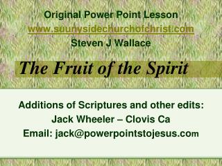 The Fruit of the Spirit