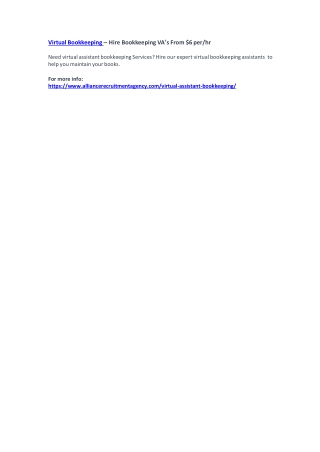 Virtual Bookkeeping – Hire Bookkeeping VA’s From $6 per/hr