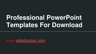 Professional PowerPoint Templates For Download