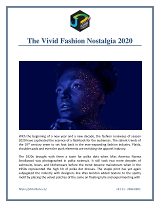 The Vivid Fashion Nostalgia 2020