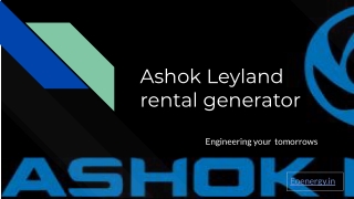 Ashok Leyland rental generator