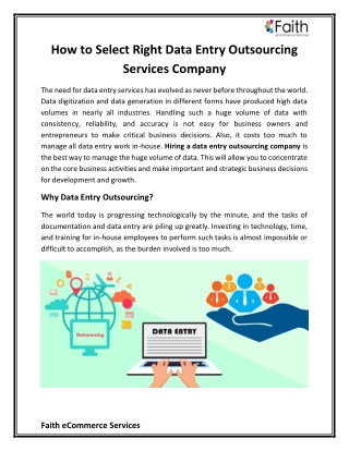 How to select right data entry outsourcing services company
