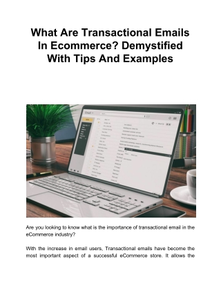 What Are Transactional Emails In Ecommerce? Demystified With Tips And Examples