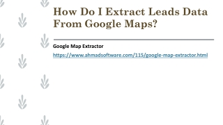 How Do I Extract Leads From Google Maps?