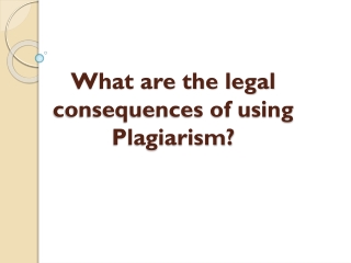 Consequences of Plagiarism and Their Effects on Students