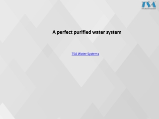 A perfect purified water system