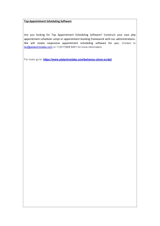 Top Appointment Scheduling Software