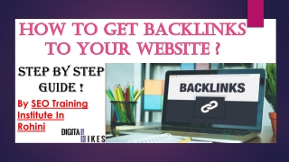 How to Get Backlinks to Your Website