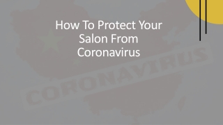 How To Protect Your Salon From Coronavirus