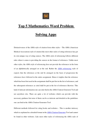 Top 5 Mathematics Word Problem Solving Apps