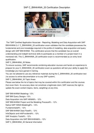 C_BW4HANA_20 study Guide