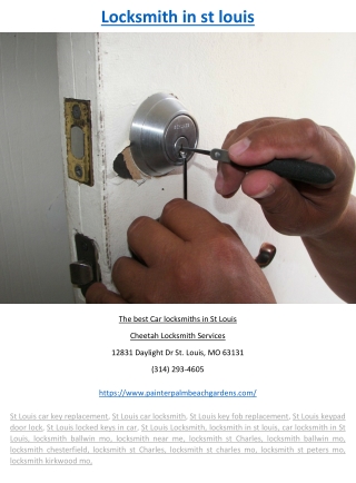 Locksmith in st louis