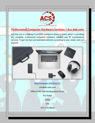 Professional Computer Hardware Services | Acs-dxb.com