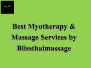 Book Myotherapy Service Melbourne