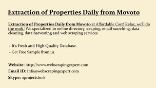 Extraction of Properties Daily from Movoto