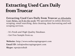 Extracting Used Cars Daily from Truecar