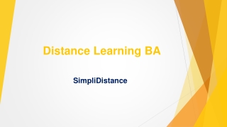 Distance Learning BA - SimpliDistance