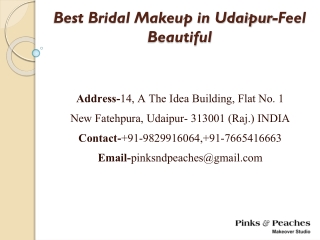 Best Bridal Makeup in Udaipur-Feel Beautiful