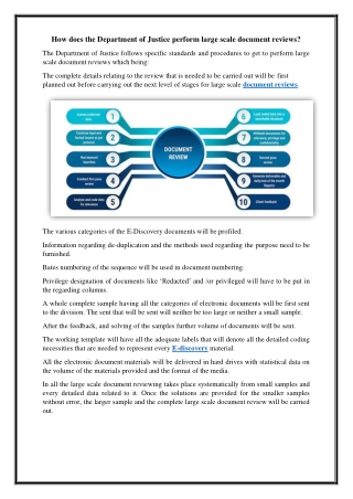 How Does the Department of Justice Perform Large Scale Document Reviews