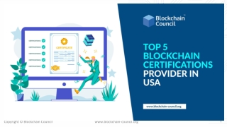 Top 5 Blockchain certifications provider in USA