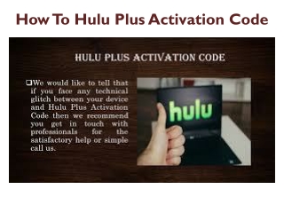How to Hulu Plus Activation Code