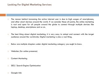 Looking For Digital Marketing Services