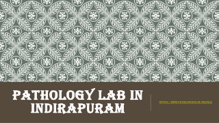 Pathology lab in Indirapuram