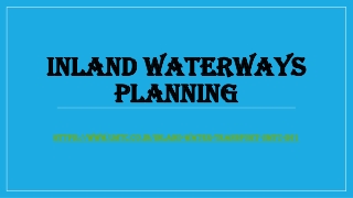 Inland waterways Planning