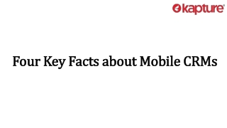 Four Key Facts about Mobile CRMs