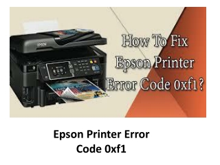 How to Fix Epson Printer Error Code 0xf1