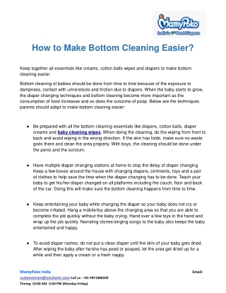 How to Make Bottom Cleaning Easier?