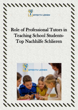 Nachhilfe Schlieren Services available online