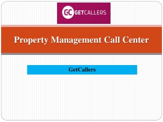 Hire Best Property Management Call Center - GetCallers